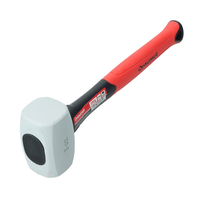 CIOCAN CAUCIUCAT ALB CU MANER DIN FIBRA 390GR EGA-D302-50