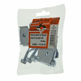 CLEMA PT FIXAT GARD 20*30MM 6.3*25 ZN