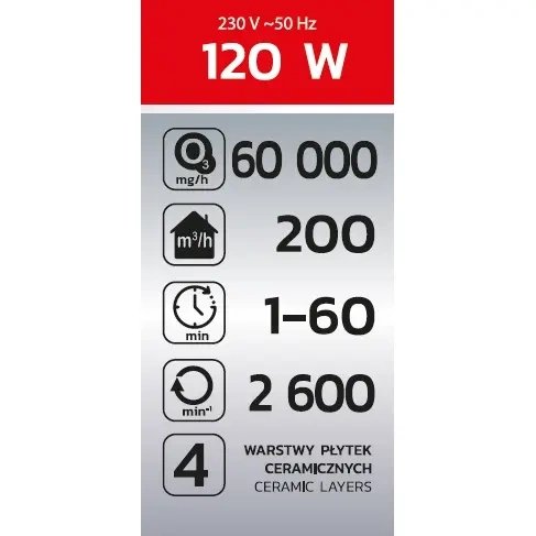 GENERATOR DE OZON 60G/H DED6631 — imagine 5