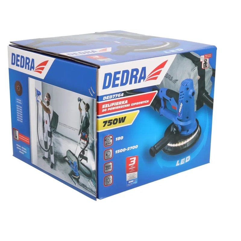 MASINA DE SLEFUIT PERETII LED 750W 180MM DED7764 — imagine 18