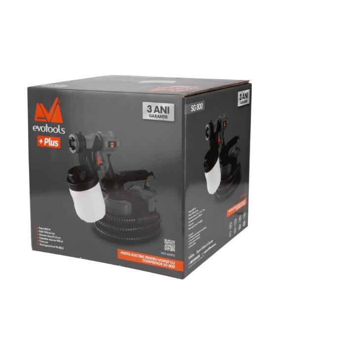 PISTOL ELECTRIC PENTRU VOPSIT CU CUMPRESOR SG800 800W 900ML 681910 — imagine 2