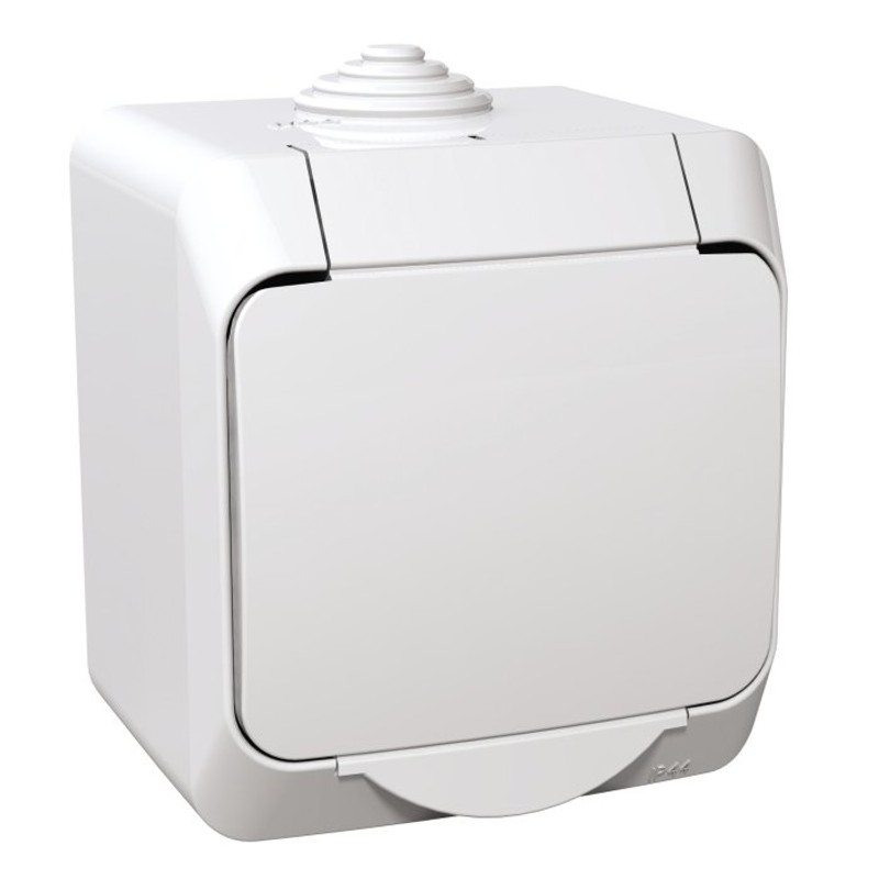 PRIZA SIMPLA PT CU CAPAC ALB SCHNEIDER WDE000541