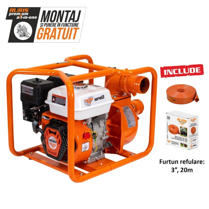 RURIS MOTOPOMPA MP80+FURTUN REFLUARE 3.0'20M 80MP8018