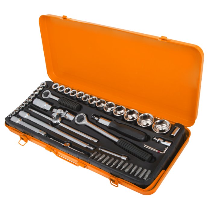 SET CHEI TUBULARE CU ACCESORII 52PCS 4-32MM 609034