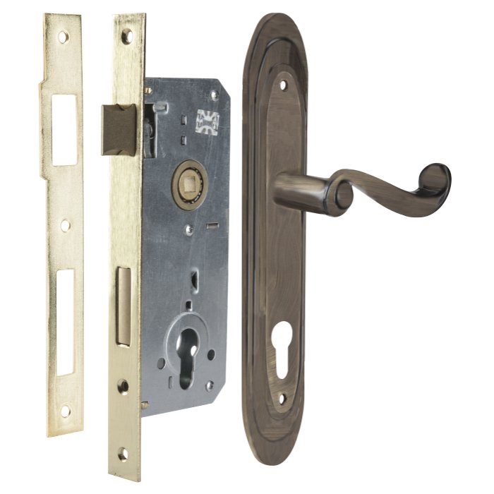 BROASCA CU CILINDRU SI SILDURI BRONZ ANTIC 85MM 681561