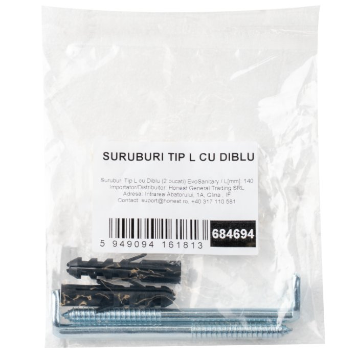 SURUBURI TIP L CU DIBLU (2BUC) 14*120MM — imagine 2