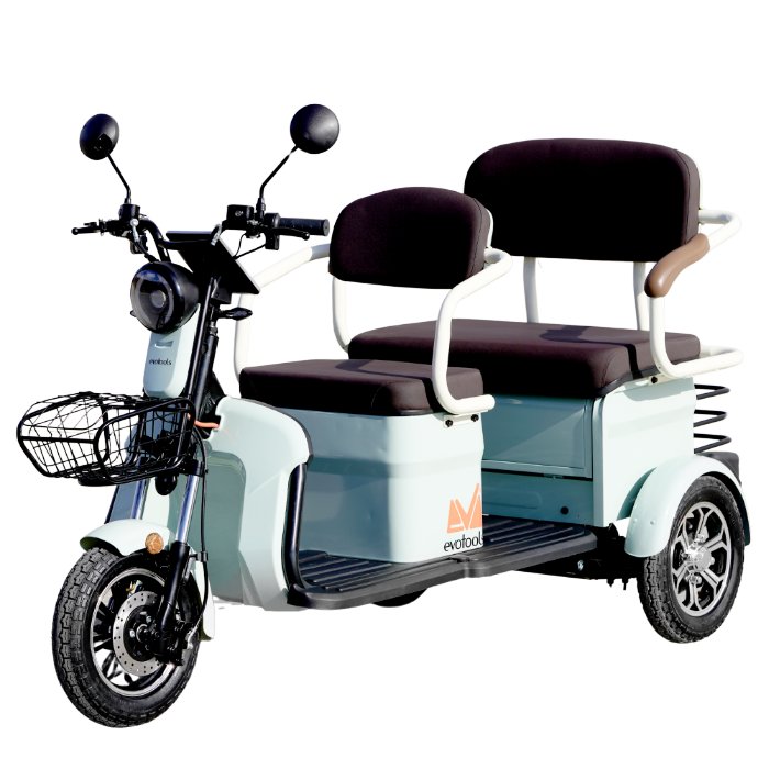 TRICICLU ELECTRIC PERSOANE BANCHETA DUBLA SCORILOR TRP1200 C: VERDE