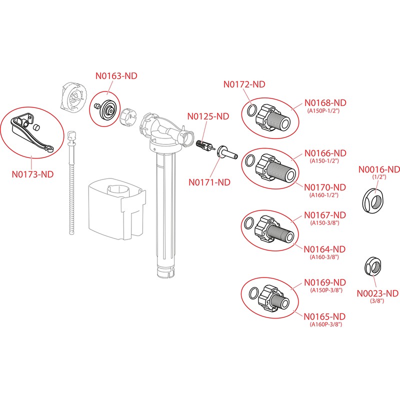 ALCA A160UNI FLOTOR WC ALAMA UNIVERSAL CU PLUTITOR — imagine 4