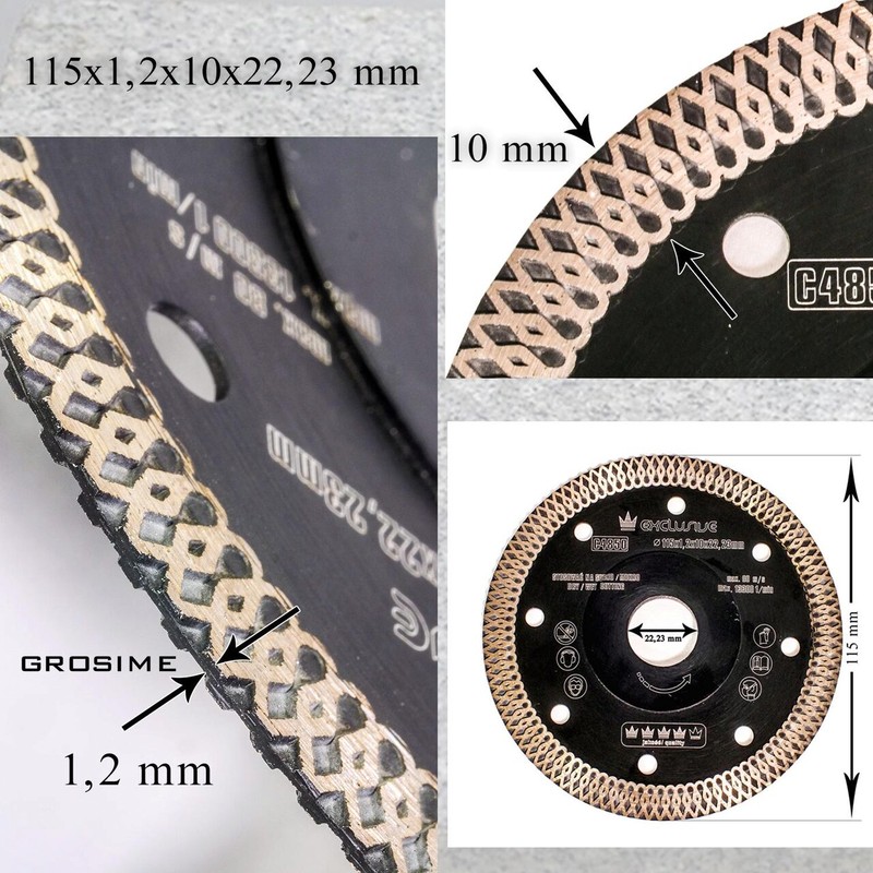 DISC DIAMANTAT SUBTIRE 115*1.2MM C4850 — imagine 4