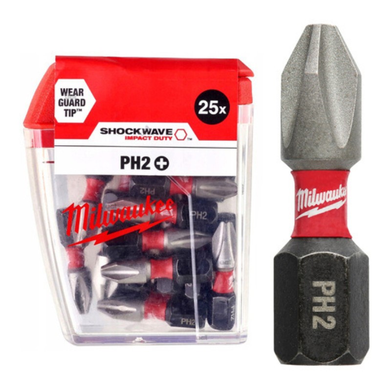 Bit SHOCKWAVE™ IMPACT DUTY CD PH2 25 mm Milwaukee — imagine 2