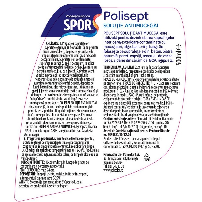 POLISEPT ANTIMUCEGAI 0.5L — imagine 2