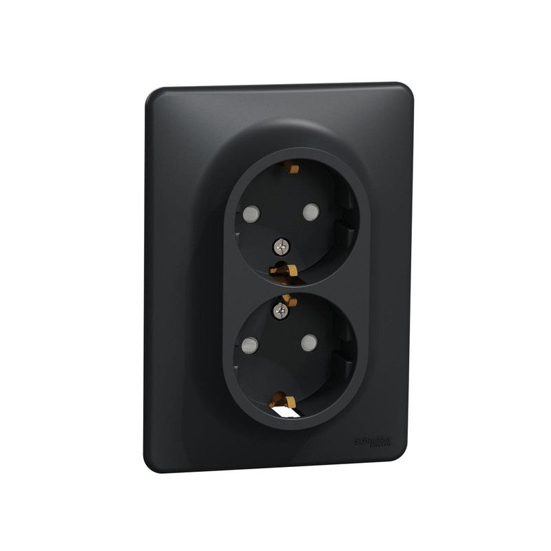 SCHNEIDER PRIZA DUBLA ST ANTRACIT SDD314221 — imagine 2