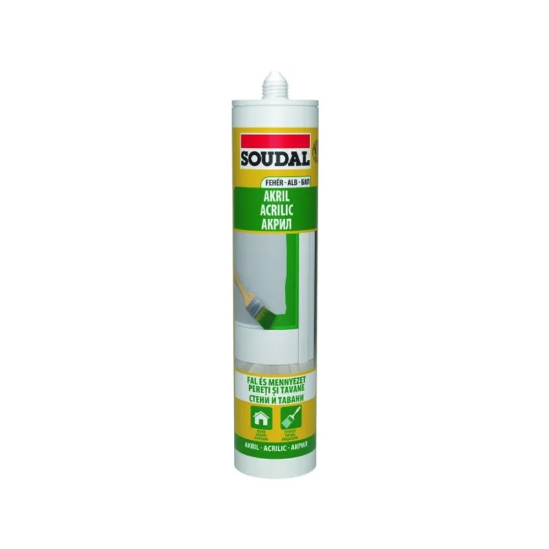 SOUDAL MASTIC ACRILIC ZIDARIE ALB 300ML/280ML 103228 — imagine 3