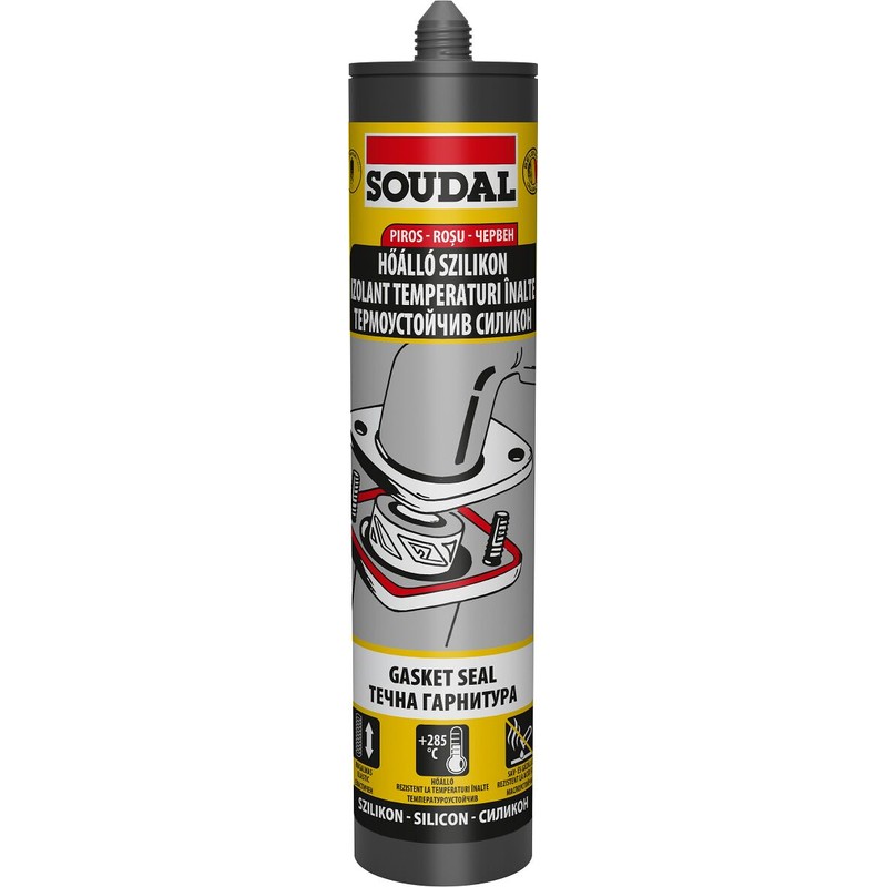 SOUDAL SILICON ROSU (GASKET) 300ML — imagine 4
