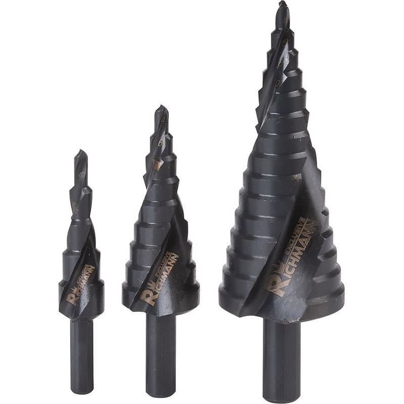 BURGHIE IN TREPTE SET 3PCS 4-12/20/32MM C9272 — imagine 3